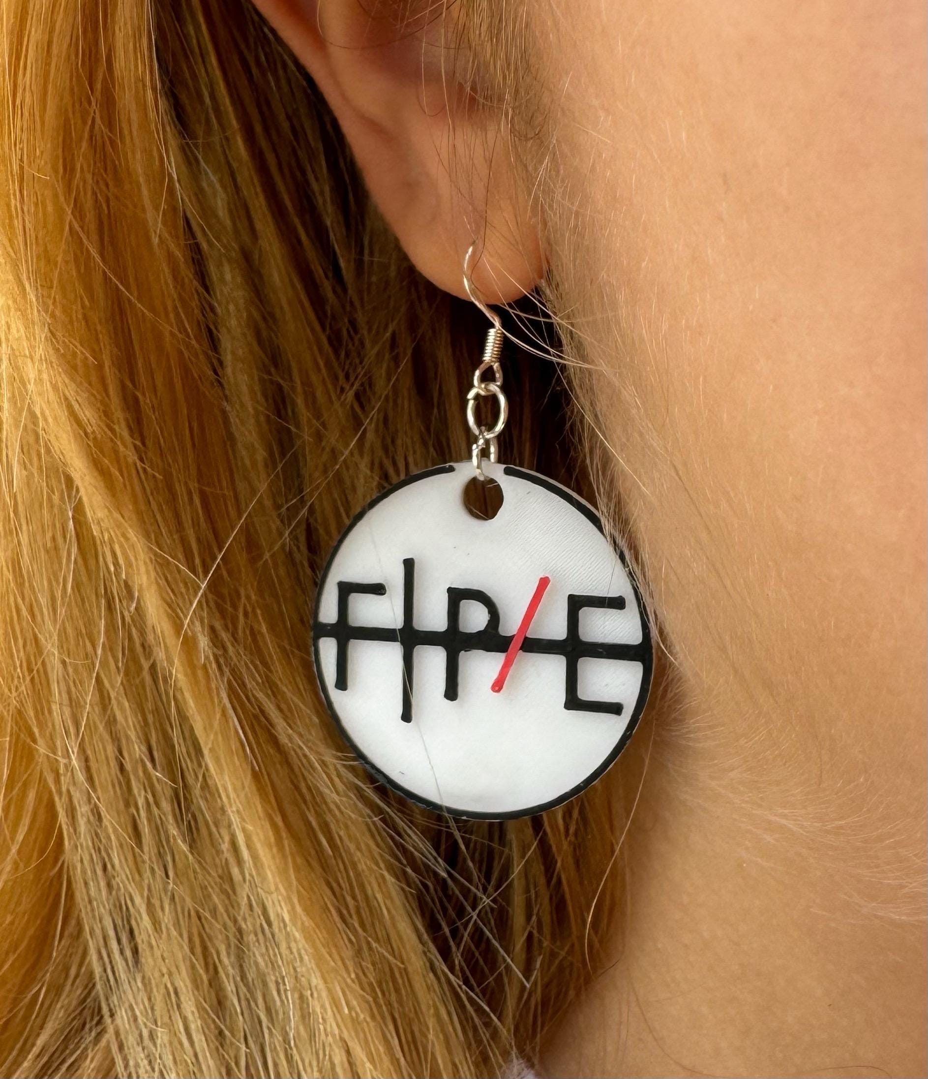 FPE Earrings in White - Twenty One Pilots Gift - Clancy Tour