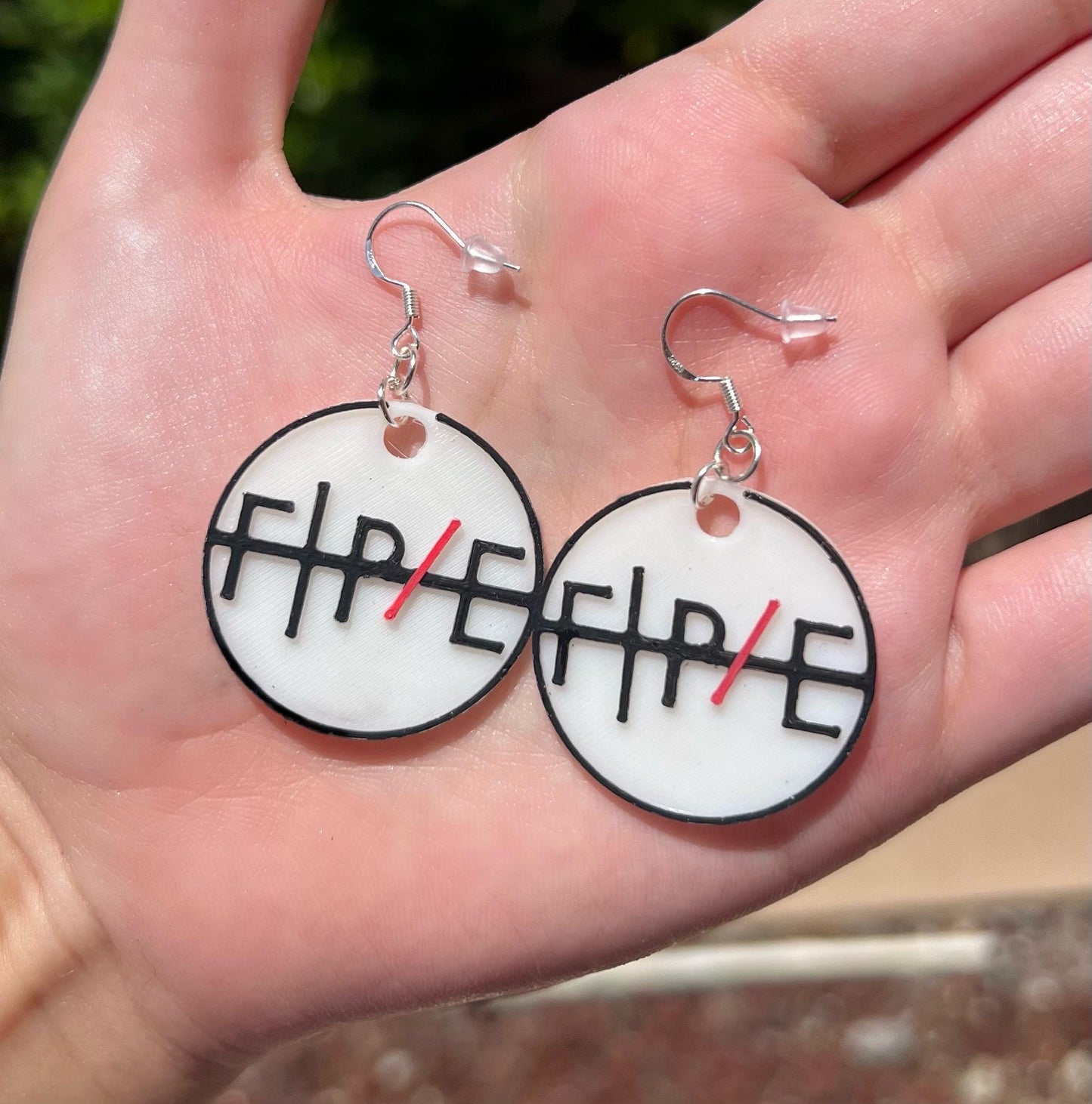 FPE Earrings in White - Twenty One Pilots Gift - Clancy Tour