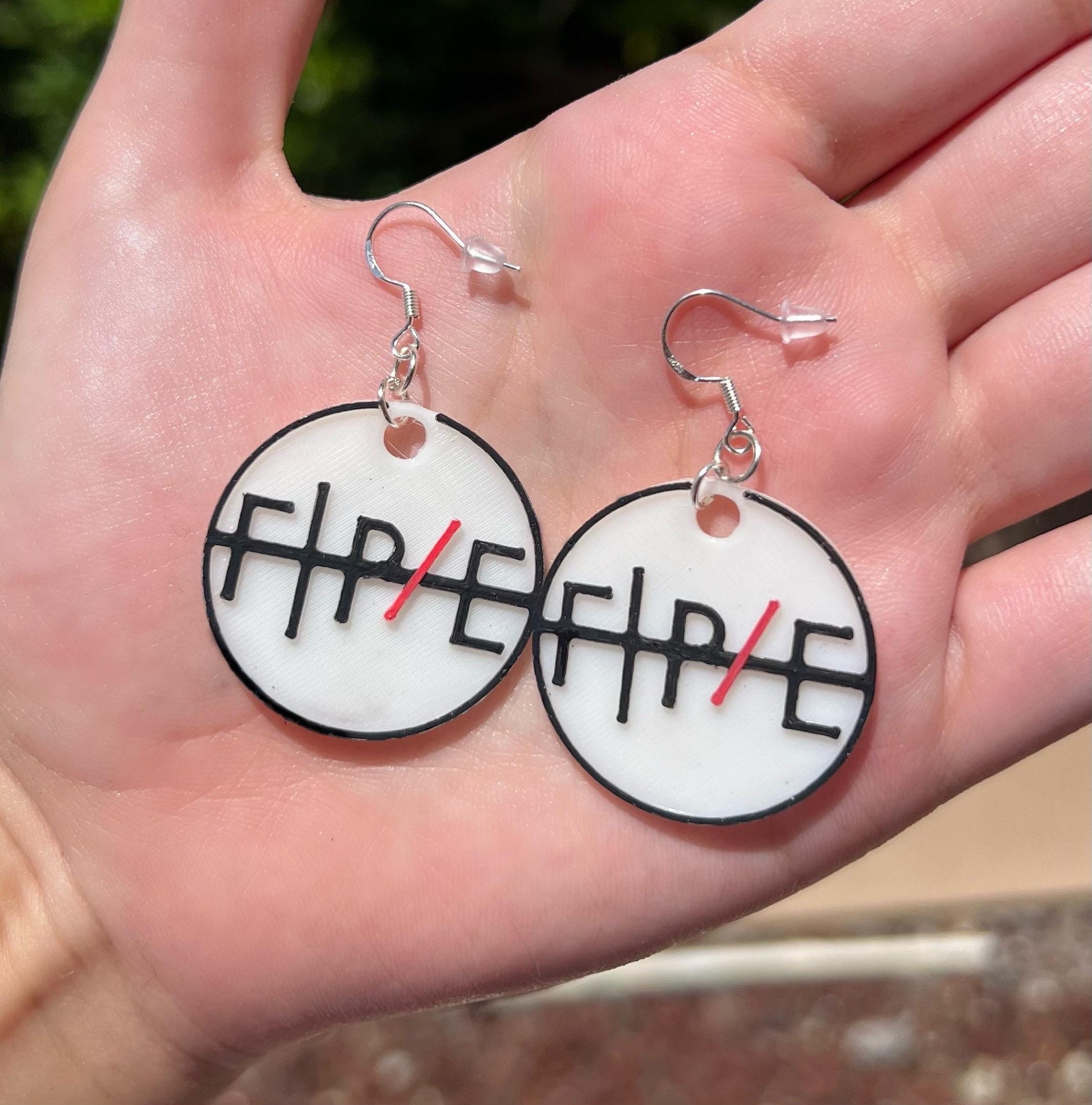 FPE Earrings in White - Twenty One Pilots Gift - Clancy Tour